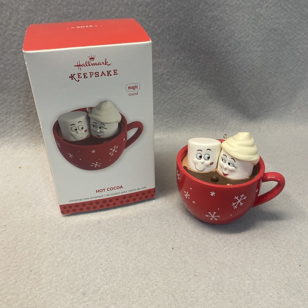 Hallmark Keepsake Ornament -Musical Hot Cocoa With Marshmallows‎ 2013 tested